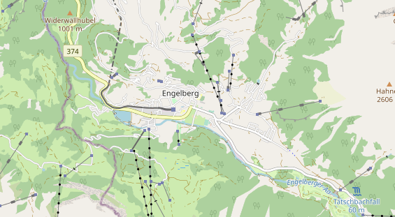 Destinazione dell'escursione sulla carta