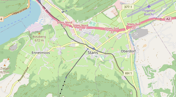 Destinazione dell'escursione sulla carta