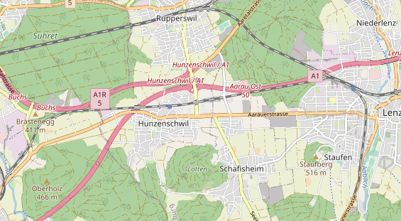 Destinazione dell'escursione sulla carta