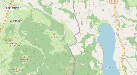 Destination d'excursion sur la carte