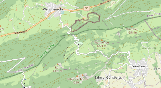 Destinazione dell'escursione sulla carta