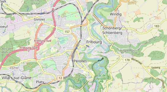 Excursiebestemming op kaart