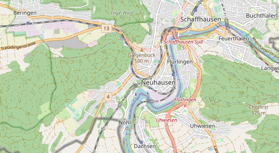 Excursiebestemming op kaart