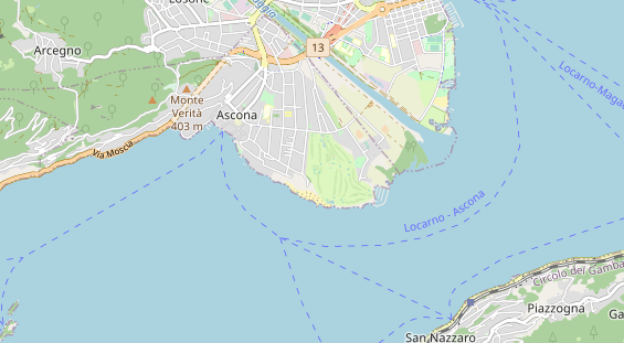 Destinazione dell'escursione sulla carta