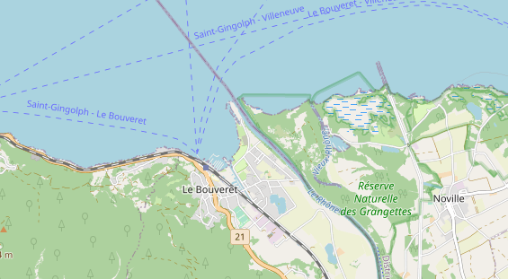 Excursiebestemming op kaart