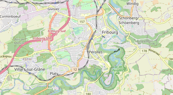 Destination d'excursion sur la carte