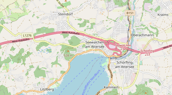 Excursiebestemming op kaart