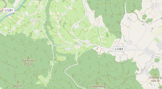 Excursiebestemming op kaart