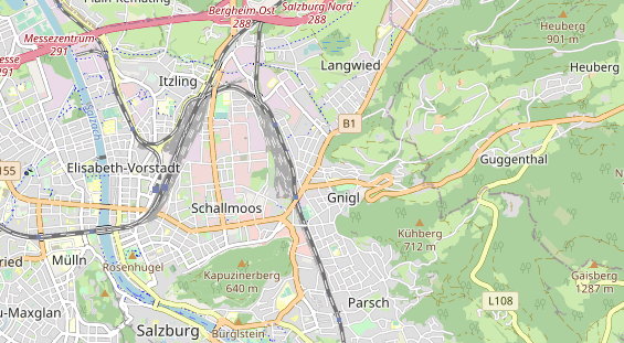 Destinazione dell'escursione sulla carta