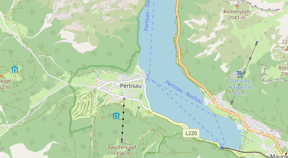 Ausflugsziel auf Karte