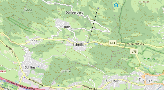 Destination d'excursion sur la carte