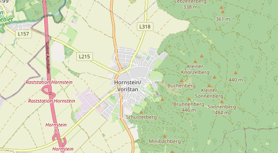 Excursiebestemming op kaart