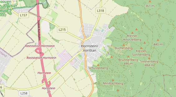 Excursiebestemming op kaart