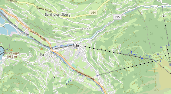 Excursiebestemming op kaart