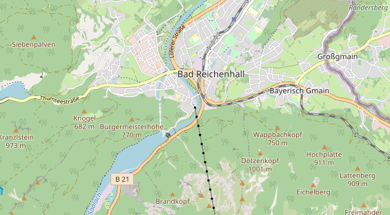 Excursiebestemming op kaart