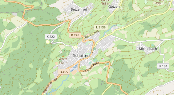 Excursiebestemming op kaart