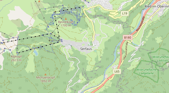 Destination d'excursion sur la carte