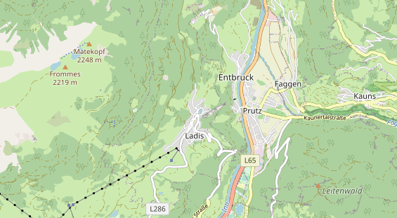Excursiebestemming op kaart