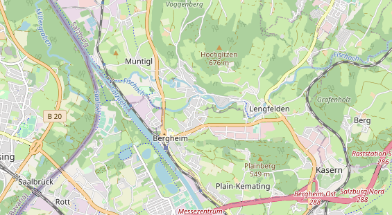 Excursiebestemming op kaart