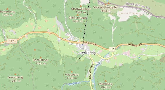 Ausflugsziel auf Karte