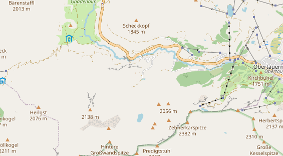 Excursiebestemming op kaart