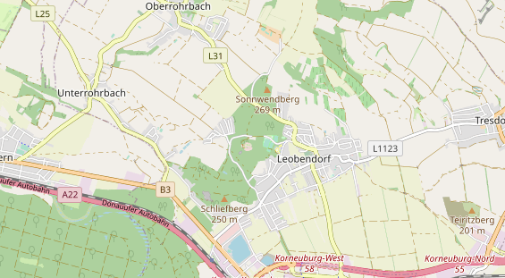 Destinazione dell'escursione sulla carta