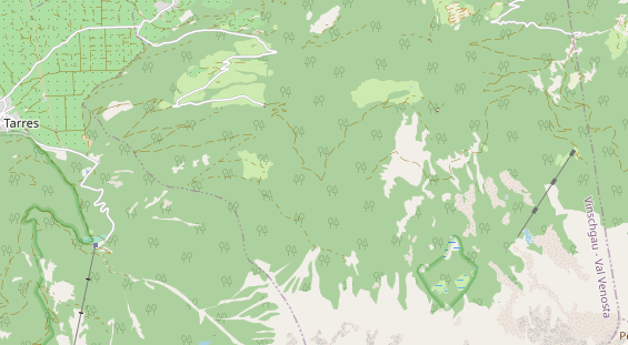 Destinazione dell'escursione sulla carta