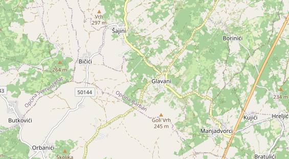 Destinazione dell'escursione sulla carta