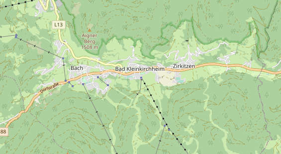 Excursiebestemming op kaart