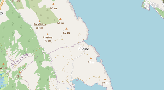 Destinazione dell'escursione sulla carta