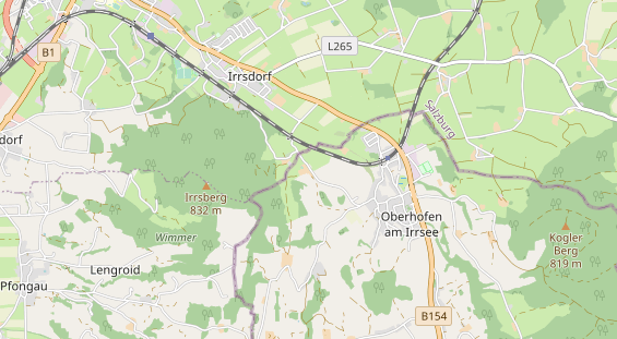 Destination d'excursion sur la carte