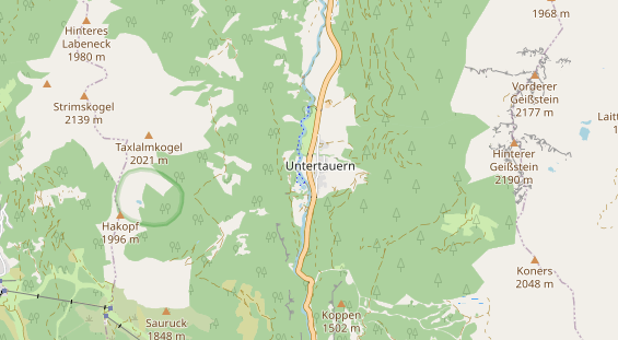 Excursiebestemming op kaart