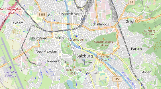 Excursiebestemming op kaart