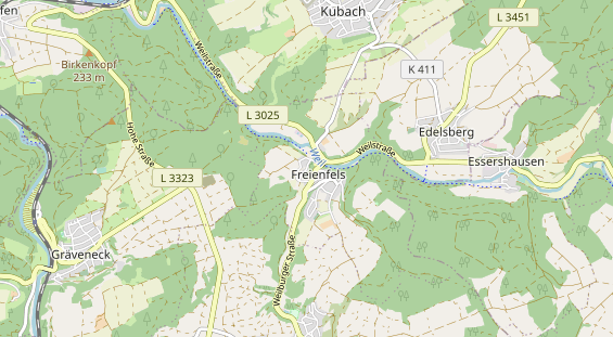 Destinazione dell'escursione sulla carta