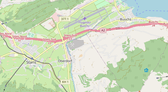 Excursiebestemming op kaart