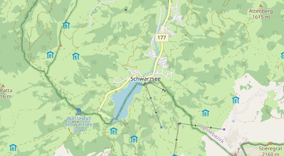 Destinazione dell'escursione sulla carta