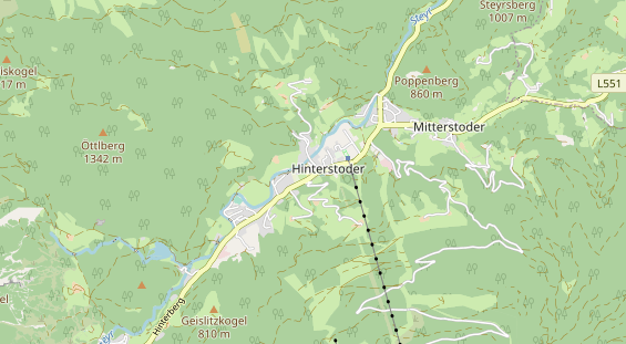 Excursiebestemming op kaart