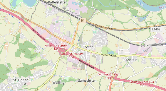 Excursiebestemming op kaart