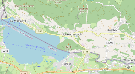 Destination d'excursion sur la carte