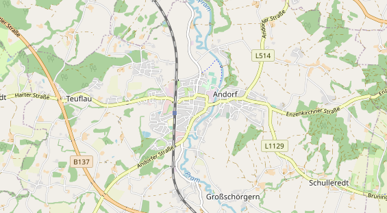 Excursiebestemming op kaart