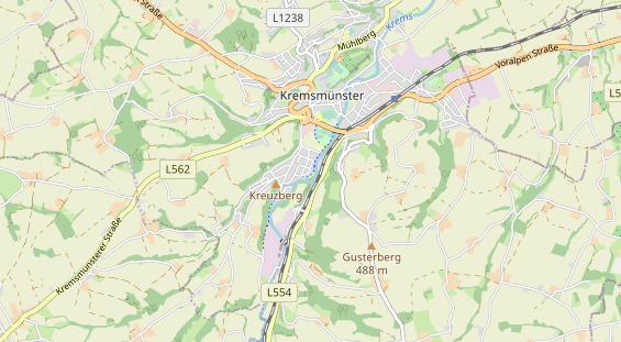 Excursiebestemming op kaart