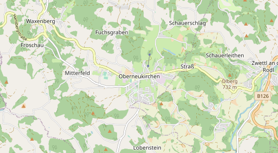 Excursiebestemming op kaart