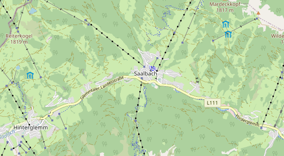 Destination d'excursion sur la carte