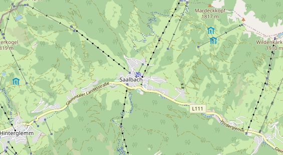 Excursiebestemming op kaart