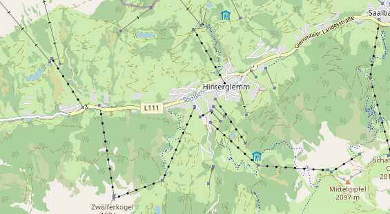 Excursiebestemming op kaart