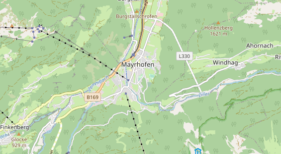 Excursiebestemming op kaart