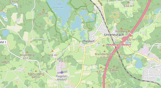 Destinazione dell'escursione sulla carta