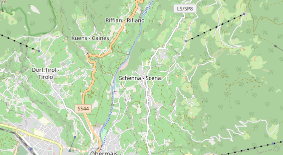 Destinazione dell'escursione sulla carta