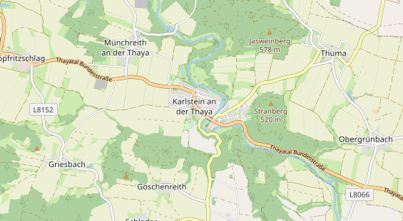 Excursiebestemming op kaart