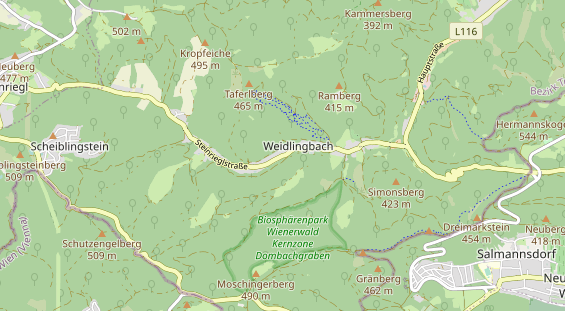 Destination d'excursion sur la carte